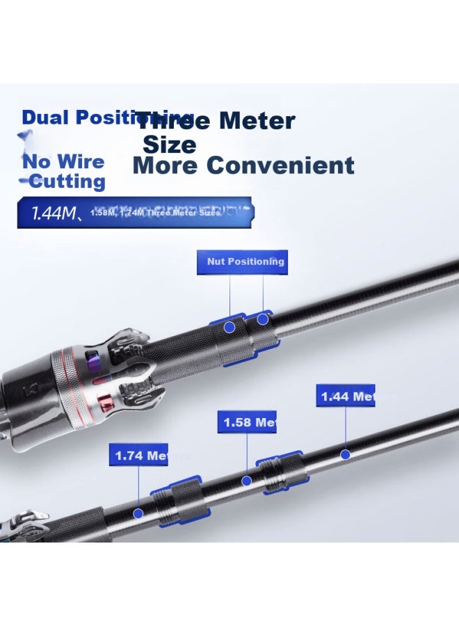 Fishingfans Lanxi 2.0 Telescopic Travel Rod Ul Fuji F-ring Fishing Rod 1.44-1.54-1.74m Gun Handle Single Rod - Image 4