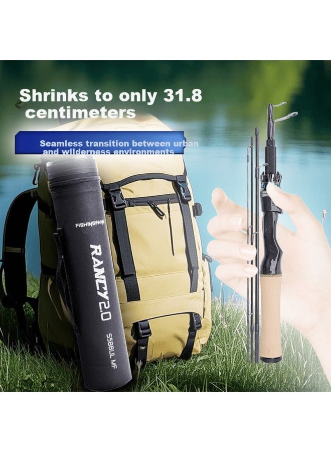 Fishingfans Lanxi 2.0 Telescopic Travel Rod Ul Fuji F-ring Fishing Rod 1.44-1.54-1.74m Gun Handle Single Rod - Image 5