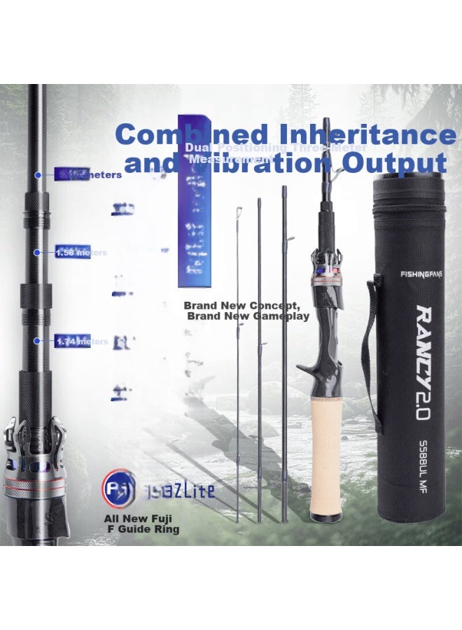 Fishingfans Lanxi 2.0 Telescopic Travel Rod Ul Fuji F-ring Fishing Rod 1.44-1.54-1.74m Gun Handle Single Rod - Image 2