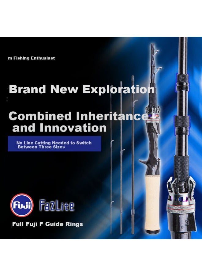 Fishingfans Lanxi 2.0 Telescopic Travel Rod Ul Fuji F-ring Fishing Rod 1.44-1.54-1.74m Gun Handle Single Rod - Image 1