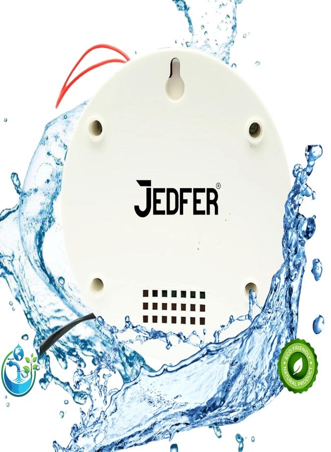 JEDFER جرس إنذار فيضان خزان المياه من JEDFER بصوت بشري عالٍ، حجم قياسي، لون أبيض، صديق للبيئة، جرس مقاوم للصدمات، جرس إنقاذ المياه والحياة، (عبوة من قطعة واحدة) - Image 3