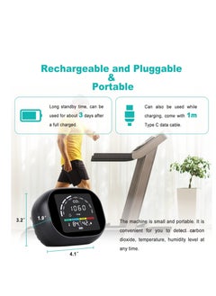 Y&D CO2 Air Quality Monitor Indoor Carbon Dioxide Detector Alarm Meter 400-5000 PPM with Temperature, Humidity for Grow Tent, Car, Home, Gyms  - Image 3