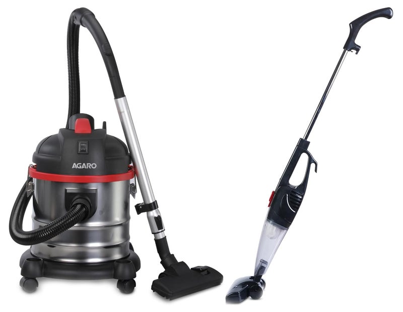 AGARO Ace 1600 Watts 215 Kpa Suction Power 21 litres Wet Dry HEPA Filter Vacuum Cleaner with Blower Function and Washable Dust Bag Regal Plus Upright Vacuum Cleaner 2in1 800 Watts - Image 1