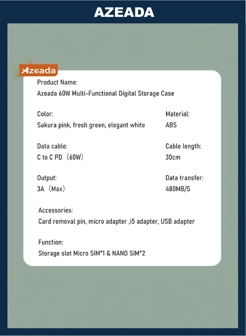 أزيادا AZEADA متعددة الأغراض 60W صندوق التخزين الرقمي - Image 5