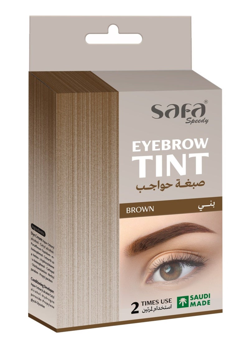 SAFA SPEEDY — PROFESSIONAL BROWN EYEBROW TINT — LONG-LASTING NATURAL RICH COLOR — 2 USES — SAUDI MADE - Image 1