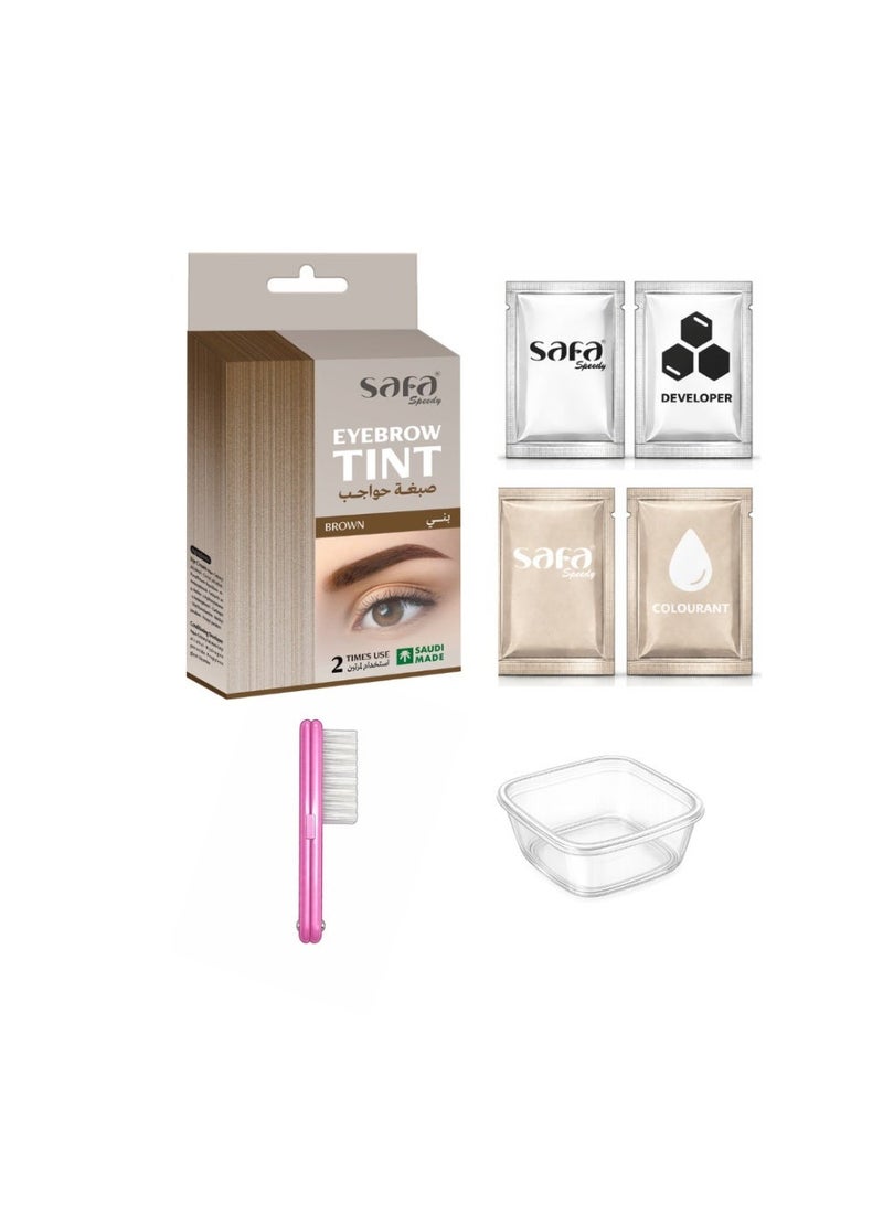 SAFA SPEEDY — PROFESSIONAL BROWN EYEBROW TINT — LONG-LASTING NATURAL RICH COLOR — 2 USES — SAUDI MADE - Image 2