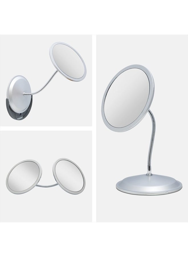 Zadro Double Vision™ Gooseneck Vanity/Wall Mount Mirror 5X/10X Magnification, Made in the USA  - Image 3