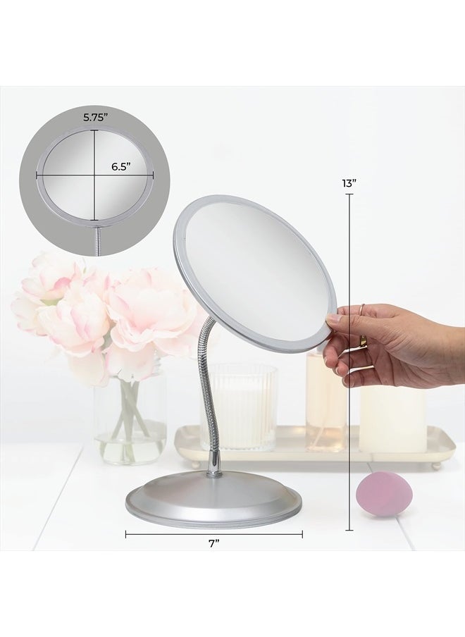 Zadro Double Vision™ Gooseneck Vanity/Wall Mount Mirror 5X/10X Magnification, Made in the USA  - Image 4