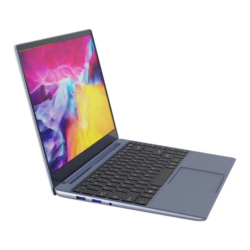 14.1 Inch Blue Grey High-performance Processor Laptop - High-clear IPS Screen Large Capacity Storage Laptop Computer for Office Work Entertainment Daily Use - Image 1