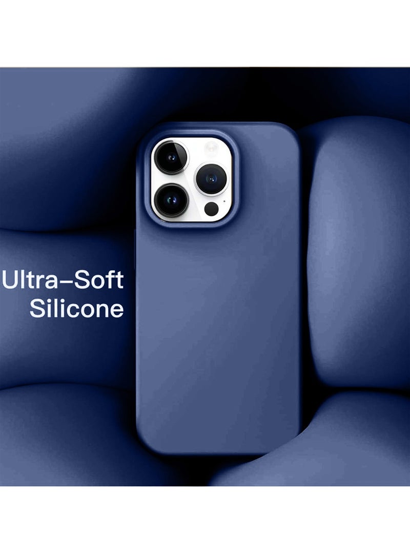 Techie غطاء خلفي ناعم سلس من السيليكون مع بطانة ميكروفايبر داخلية لجهاز آبل آيفون 16 برو ماكس - أزرق بحري - Image 3
