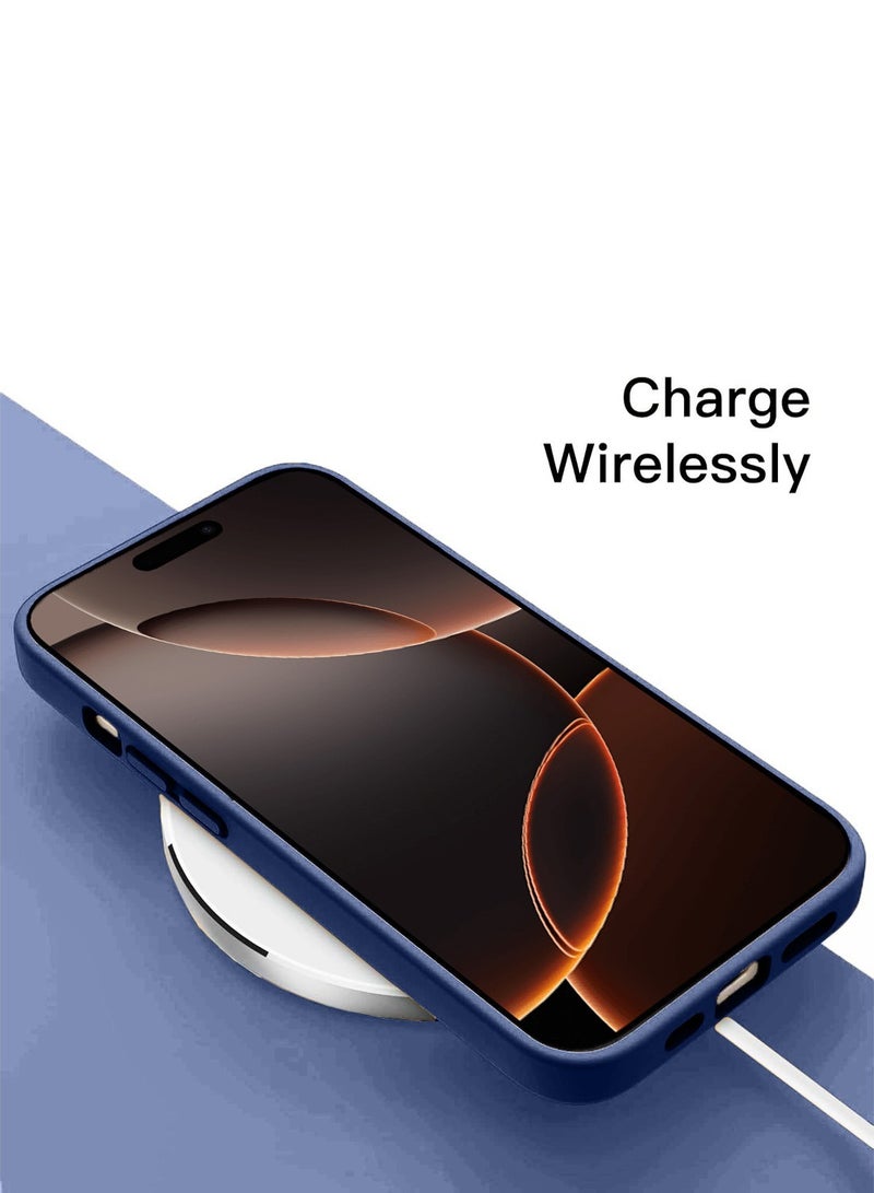 Techie غطاء خلفي ناعم سلس من السيليكون مع بطانة ميكروفايبر داخلية لجهاز آبل آيفون 16 برو ماكس - أزرق بحري - Image 4