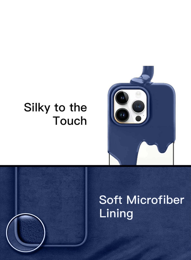 Techie غطاء خلفي ناعم سلس من السيليكون مع بطانة ميكروفايبر داخلية لجهاز آبل آيفون 16 برو ماكس - أزرق بحري - Image 5