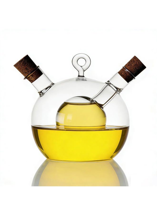 ELETON Glass Caster Oil and Vinegar Bottles of Soy Sauce Vinegar Bottle,Oil Vinegar Cruet in One - Image 5
