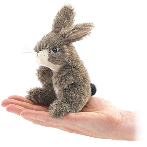 Folkmanis Mini Jack Rabbit Finger Puppet Brown 1 EA - Image 1