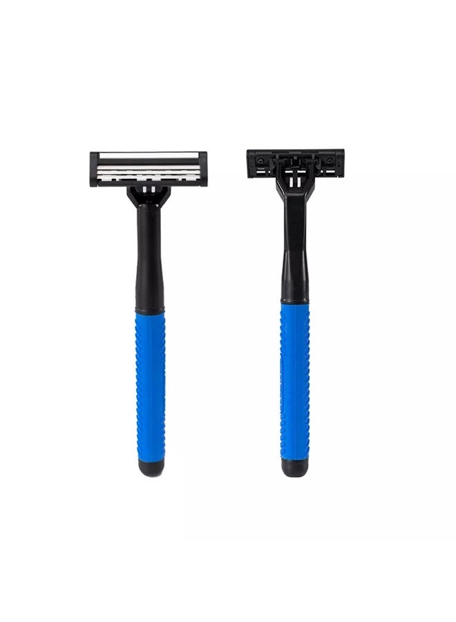 PEARLMAX 14 Pieces Triple Blade Shaving Razor For Men, Smooth Shaving With Aloe Gel and Vitamin E Lubricating Strip Disposable Razors - Image 5