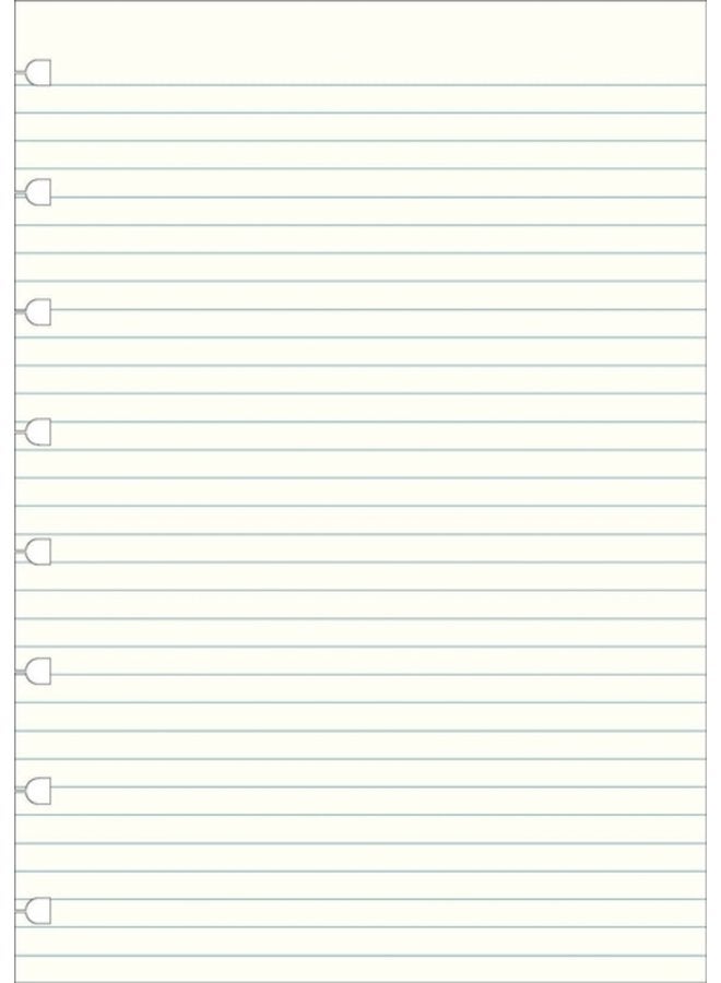 Filofax A5 Notebook refill ruled paper white - Paperback