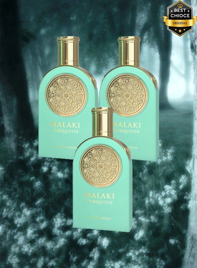 Sahari 3 Pieces Malaki Turquoise Perfume 100ml EDP - Image 1