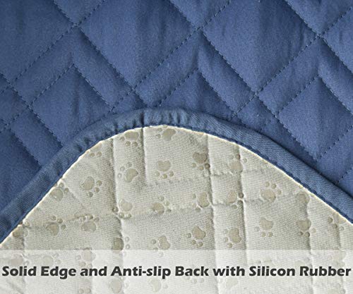 Ameritex Waterproof Nonslip Recliner Cover Stay in Place, Dog Chair Cover Furniture Protector, Ideal Recliner Slipcovers for Pets and Kids (Blue, 23") - Image 5