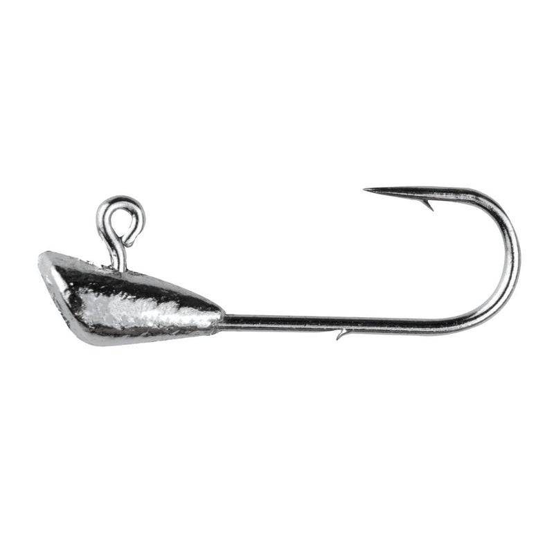 Trout Magnet Jig Heads - 1/64 oz Nickel 25 Pack - Shad Dart Head Shape Hook with Lure Body Securing Barb - Balanced Jigs and Hooks for Trout, Crappie, Bass, Panfish - Freshwater Saltwater Fishing Gear - Image 1