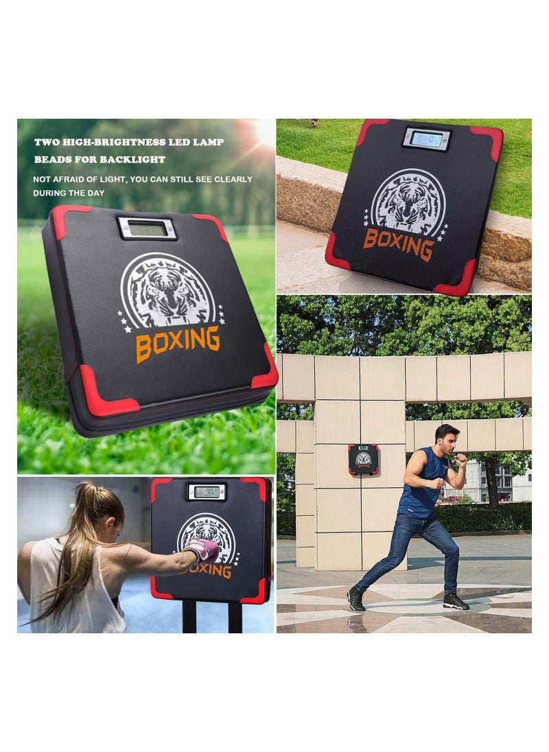 Generic Punch Force Tester, Boxing Strength Mat, Wall Mounted Boxing Mat Used for Training Boxing, Indoor and Outdoor Boxing Strength Tester, Adjustable Height, Displaying Boxing Strength/Frequency  - Image 3