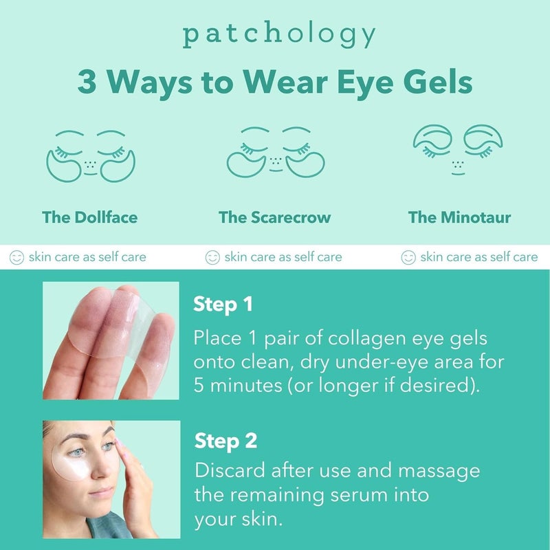 Patchology Rejuvenating Under Eye Gels Hydrating Eye Mask wCaffeine Collagen Under Eye Patches For Dark Circles Puffy Eyes Care minimize Puffiness Wrinkles Reducer 15 Pairs - Image 5