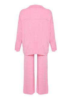 Pink Polo Neck Knitwear Sweater Trousers Bottom-Top Set TCTAW25US00024 - pzsku/ZDD29F682F7B3755E9BECZ/45/_/1730939999/d8181acc-ccc2-494b-b446-e18e98cc005b