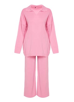 Pink Polo Neck Knitwear Sweater Trousers Bottom-Top Set TCTAW25US00024 - pzsku/ZDD29F682F7B3755E9BECZ/45/_/1730940004/ca43ab2c-41f1-4f61-a43f-f6906354ae6c