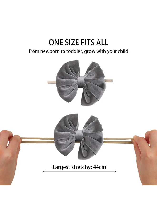 D'Daniela Mikha Socks & Ribbon Bow Set For Babies and Girls - Rosy Red