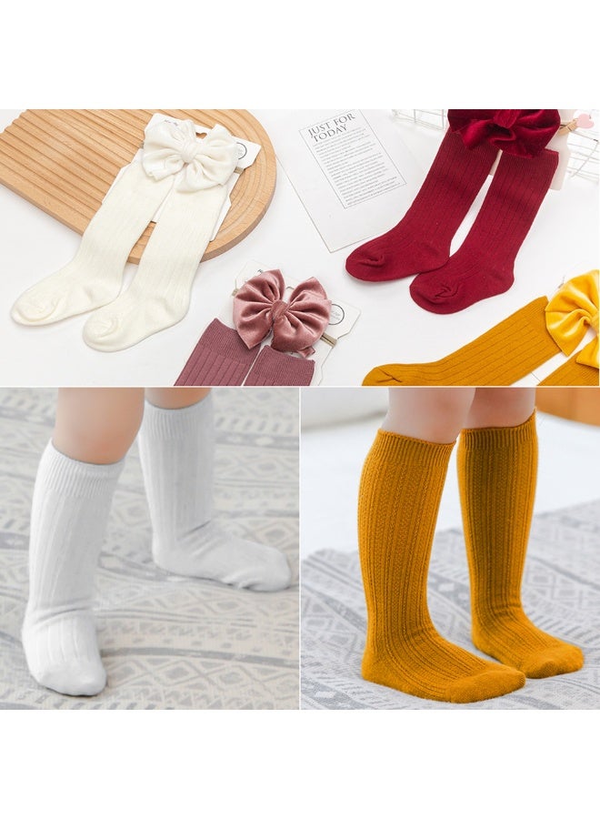 D'Daniela Mikha Socks & Ribbon Bow Set For Babies and Girls - Rosy Red - Image 5