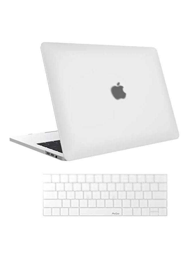 NIBEMINENT Hard Case And Keyboard Cover With Screen Protector For Apple MacBook Air A1989/A1706/A1708 13-Inch Crystal Clear  - Image 1