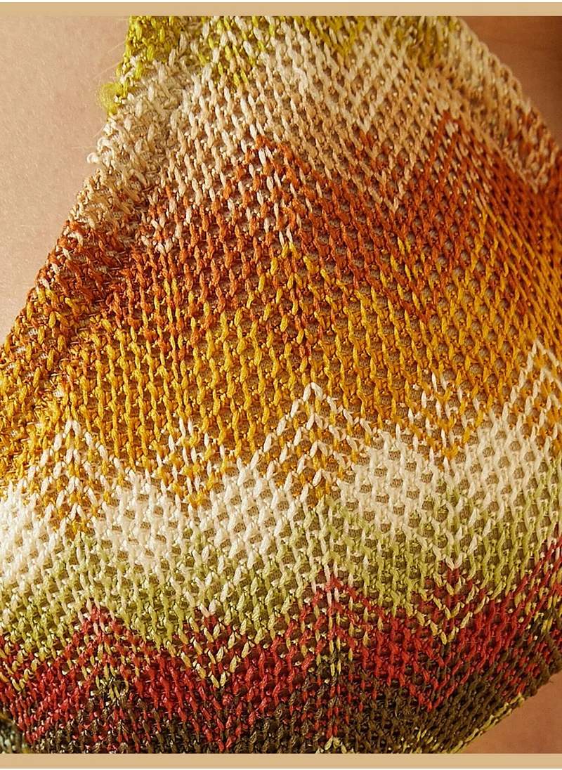 KOTON Drawstring Neck Patterned Bustier