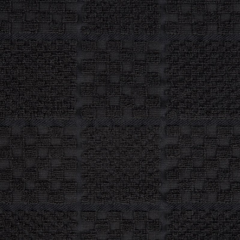 KitchenAid Quilted Cotton Terry Cloth Oven Mitt  Pot Holder Heat Resistant  16""x26""  7""x13"" & 7""x10""  Onyx Black - Image 3