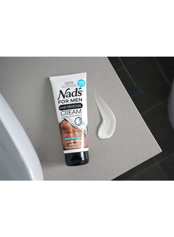 Nad's For Men كريم إزالة الشعر للرجال من نادز - إزالة الشعر بدون ألم للرجال - كريم مهدئ لإزالة الشعر الخشن غير المرغوب فيه من الجسم للرجال، 6.8 أونصة - Image 4