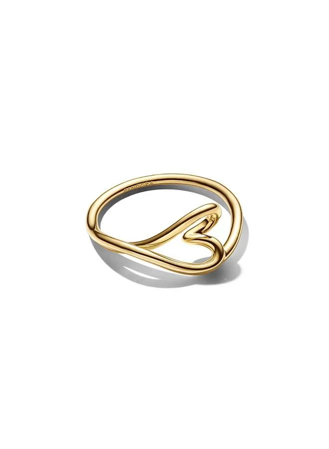 باندورا Organically Shaped Heart Small Ring