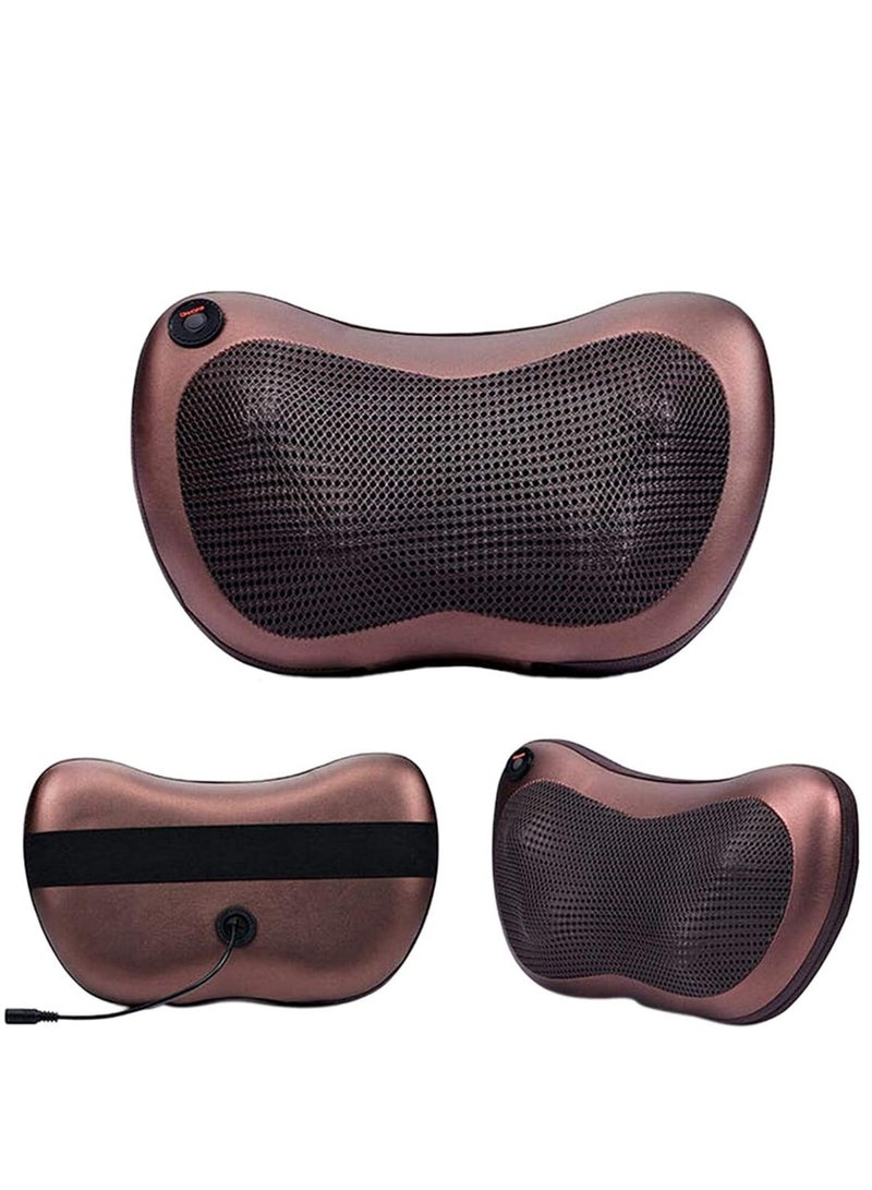 bm  Multifunction Massage Pillow with 8 Massager Heads Heater Neck Shoulder Body Electric Massager Home, Office, Car, Bed Use - Image 1