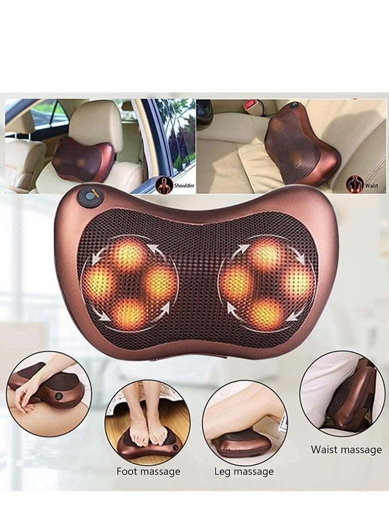 bm  Multifunction Massage Pillow with 8 Massager Heads Heater Neck Shoulder Body Electric Massager Home, Office, Car, Bed Use - Image 3