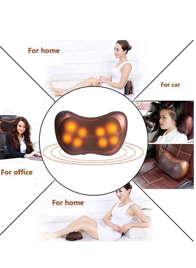 bm  Multifunction Massage Pillow with 8 Massager Heads Heater Neck Shoulder Body Electric Massager Home, Office, Car, Bed Use - Image 4