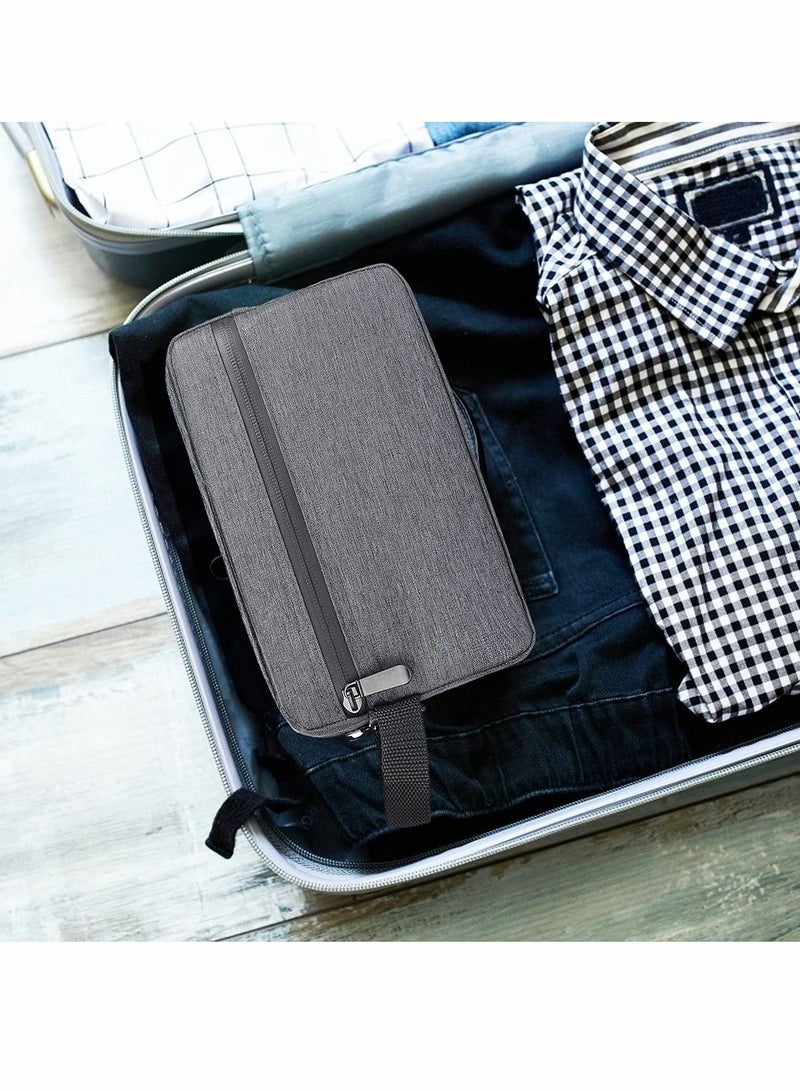 SYOSI Bag Multifunctional Waterproof Bag Travel Cosmetic Bag, Wash Bag Portable Cosmetic Storage Bag Portable Travel Toiletry Organizer Bag Shaving Bag for Toiletries Accessories Deep Gray - Image 5
