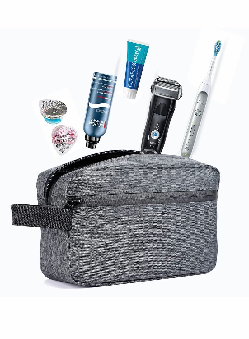 SYOSI Bag Multifunctional Waterproof Bag Travel Cosmetic Bag, Wash Bag Portable Cosmetic Storage Bag Portable Travel Toiletry Organizer Bag Shaving Bag for Toiletries Accessories Deep Gray - Image 3