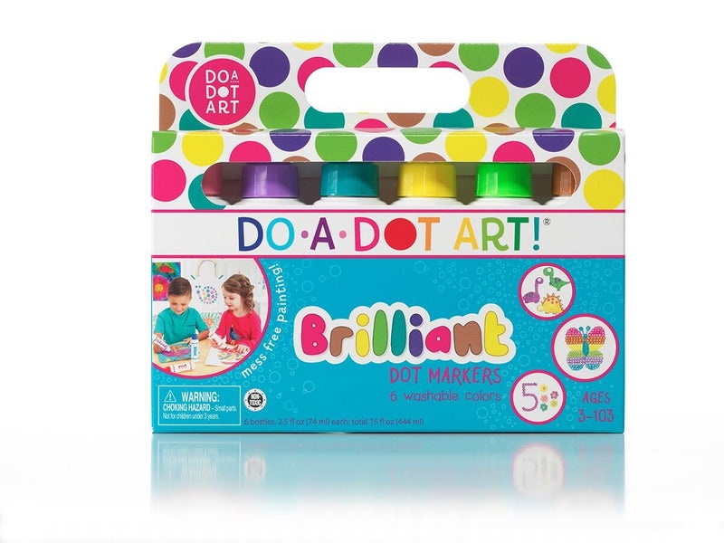 Do.A.Dot Art! Do A Dot Art! Brilliant Colors 6 Pack Washable Paint Dot Markers Daubers for Children, The Original Dot Art Marker, Made in the USA - Image 1
