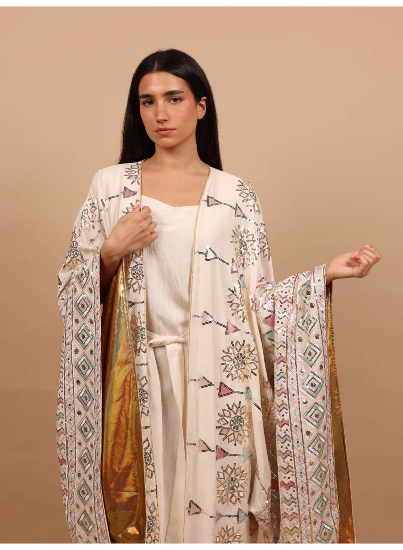 اكسا جلابية سبل غريس IK1106 بيج