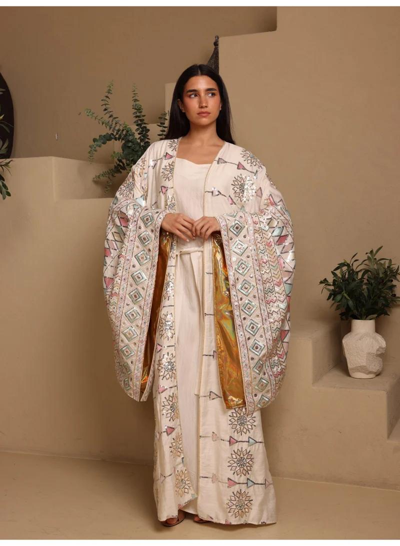 اكسا جلابية سبل غريس IK1106 بيج