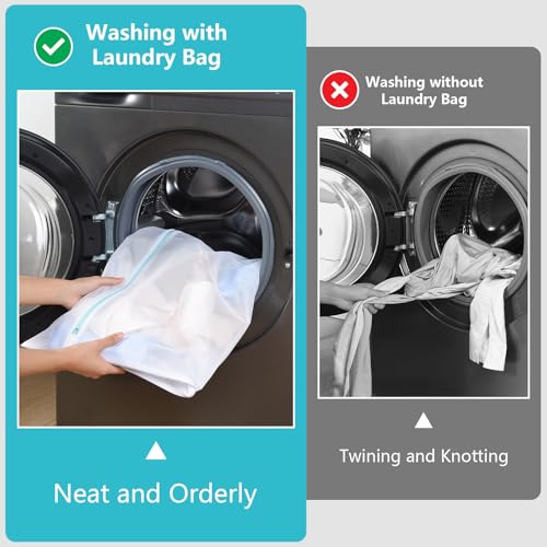 OTraki Mesh Laundry Bag for Delicates, 24 x 32 inch Large Mesh Delicates Bag for Washing Machine, Zippered Net Laundry Bag for Sweater Bed Sheet Blanket Toy College Dorm Don't Drying, Melting 140-176℉ - Image 5