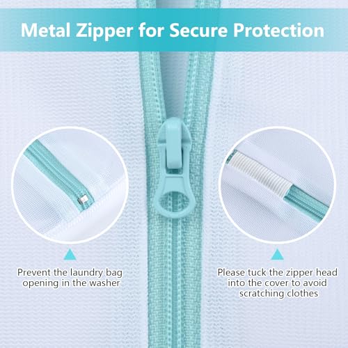 OTraki Mesh Laundry Bag for Delicates, 24 x 32 inch Large Mesh Delicates Bag for Washing Machine, Zippered Net Laundry Bag for Sweater Bed Sheet Blanket Toy College Dorm Don't Drying, Melting 140-176℉ - Image 4