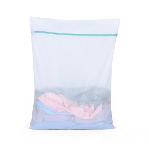 OTraki Mesh Laundry Bag for Delicates, 24 x 32 inch Large Mesh Delicates Bag for Washing Machine, Zippered Net Laundry Bag for Sweater Bed Sheet Blanket Toy College Dorm Don't Drying, Melting 140-176℉ - Image 1