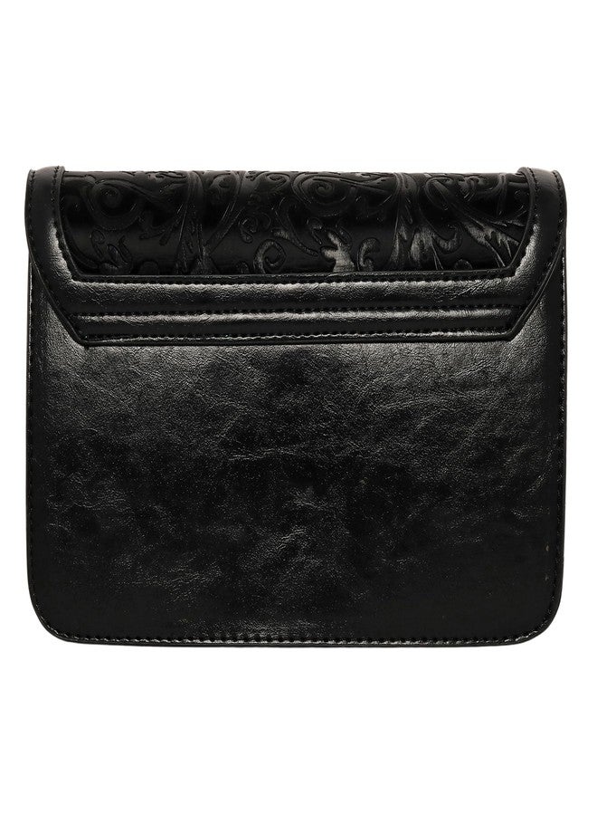Lino Perros Embossed Black Handbag - Image 3