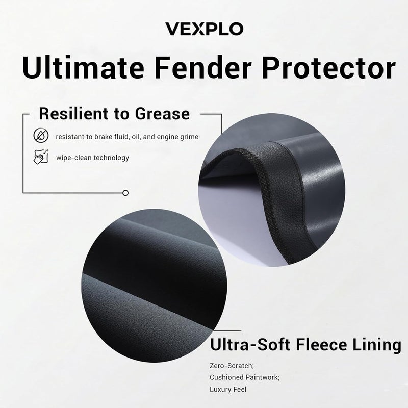 VEXPLO أغطية الرفرف المغناطيسية Vexplo للميكانيكيين، 3 قطع حماية الرفرف مزدوجة الطبقة للميكانيكيين مع خطافات ومغناطيس قوي مخيط، ملحقات ميكانيكية عالمية - مقاس M مضاد لامتصاص الروائح الكريهة - Image 3