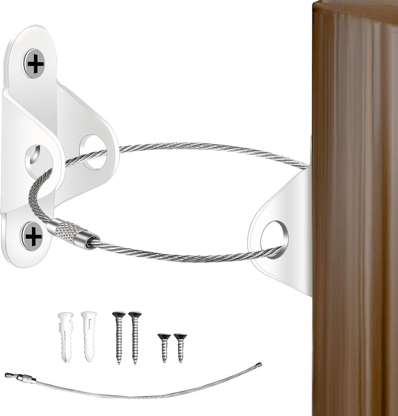 IRCPEN Furniture Anchors 10 Pack for Baby Proofing AntiTip Furniture Wall Anchor Straps Earthquake Straps for Child and Pet Safety Secure 450lbs Furniture - Image 1