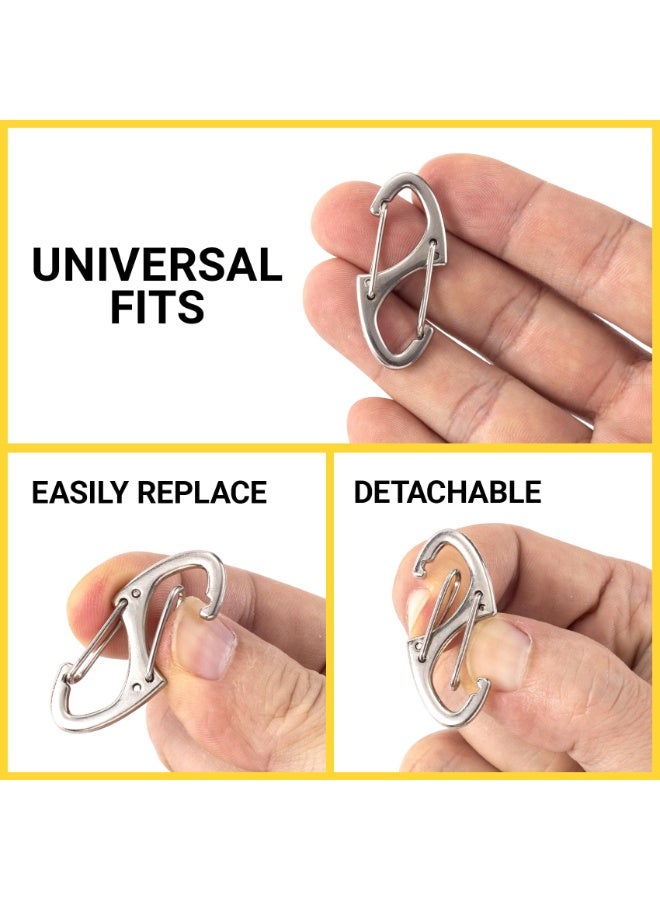8 Pcs Anti-Theft Zipper Clips, Dual Opening Zipper Pull Locks, Silver & Black Replacement Parts for Backpack, Suitcase & Camping - Image 5