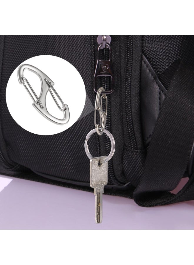 8 Pcs Anti-Theft Zipper Clips, Dual Opening Zipper Pull Locks, Silver & Black Replacement Parts for Backpack, Suitcase & Camping - Image 3